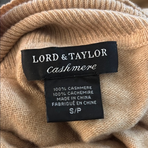 Lord & Taylor Cashmere Turtleneck Sweater - Tan - Picture 2 of 3